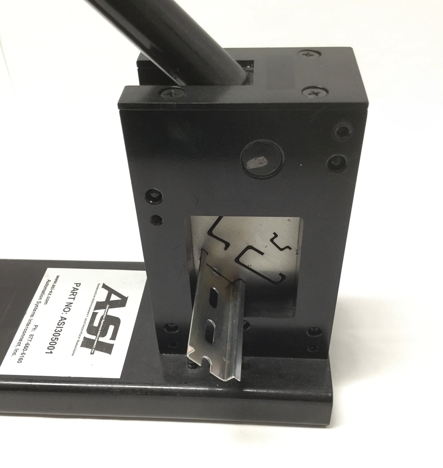 Used ASI 305001 Manual Benchtop Cutting Tool for Steel DIN Rail, TS35 / TS32 / Mini