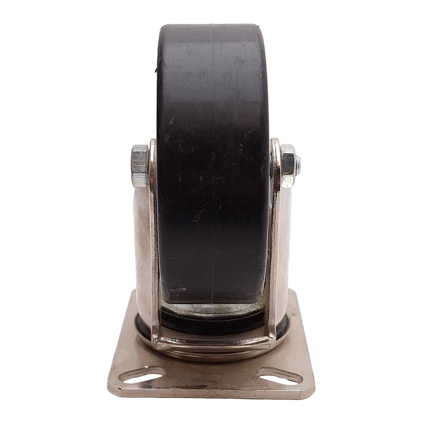 Used Lot of 4 Top Plate Swivel Caster, ø4" Wheel, 5.25" Height, 4.125" x 3.125" Plate