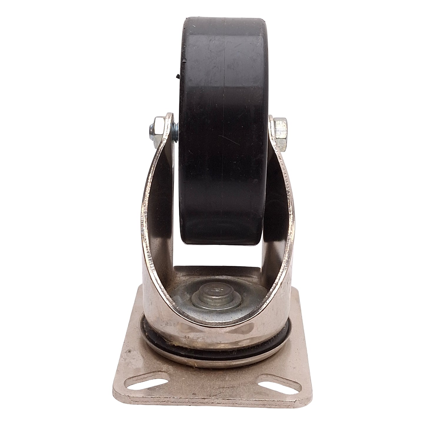 Used Lot of 4 Top Plate Swivel Caster, ø4" Wheel, 5.25" Height, 4.125" x 3.125" Plate