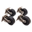 Used Lot of 4 Top Plate Swivel Caster, ø4" Wheel, 5.25" Height, 4.125" x 3.125" Plate