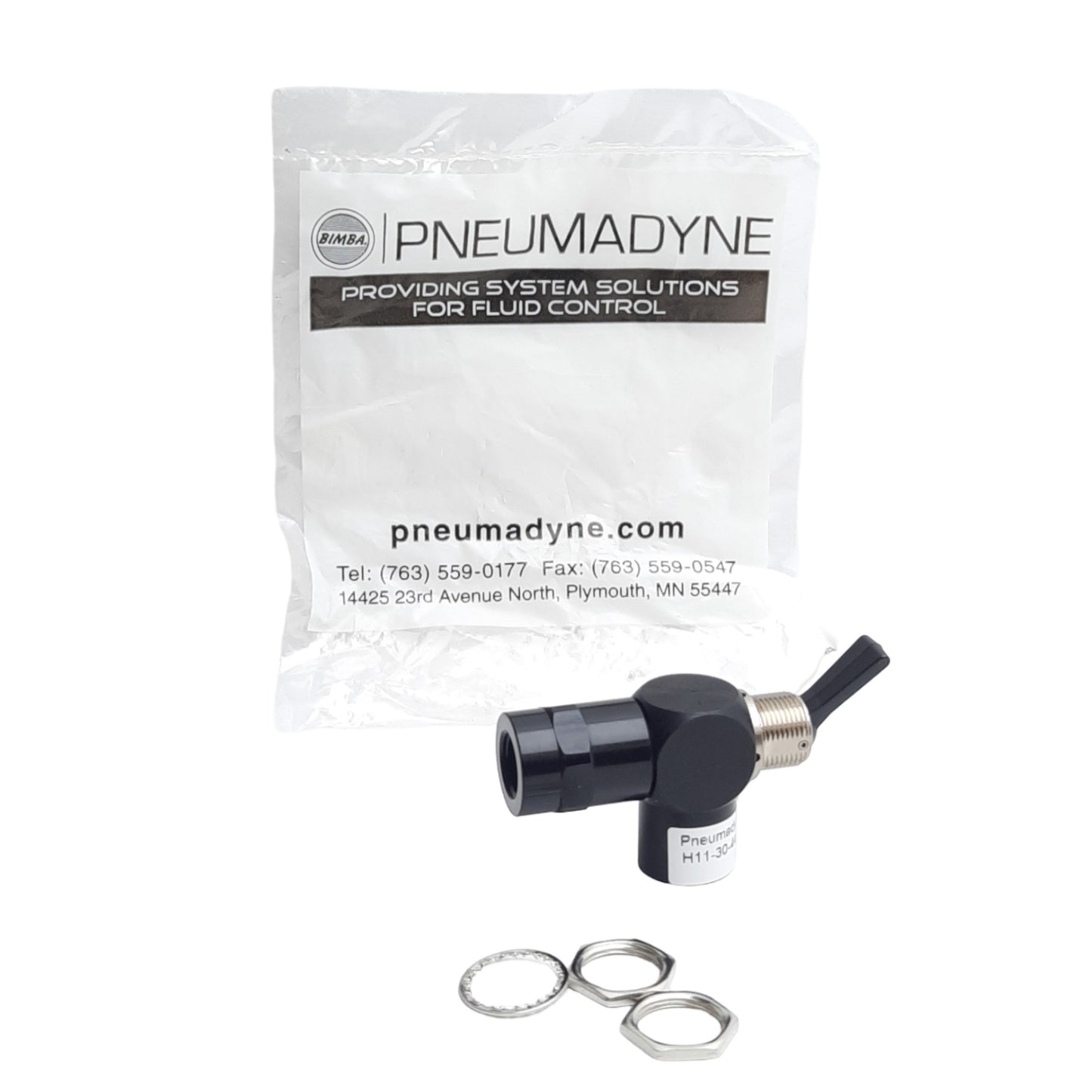 New Pneumadyne H11-30-44 Manual Air Control Valve 3-Way 2-Pos, 1/8NPT Female, 125psi