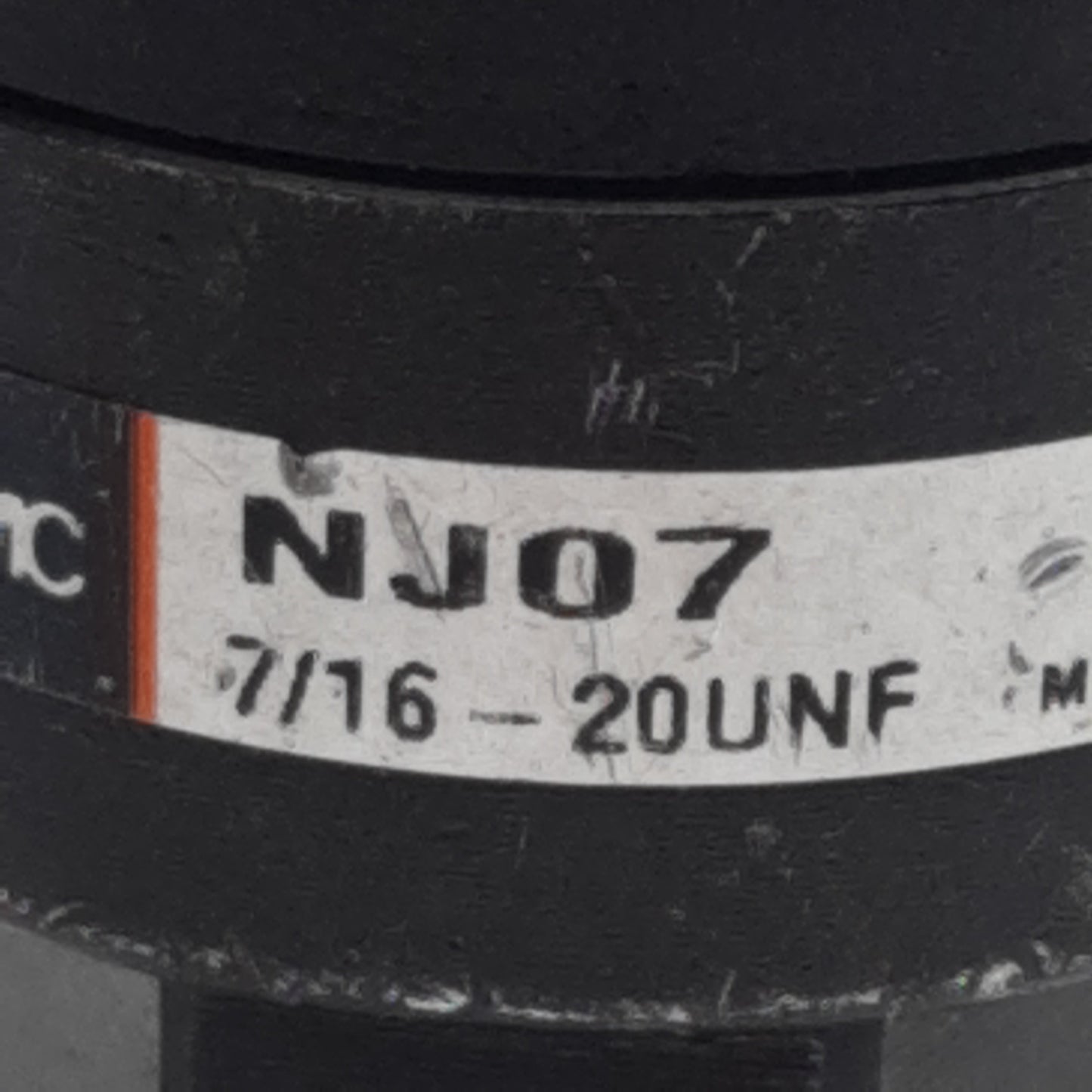 Used SMC NJ07 Floating Joint Alignment Coupler 7/16-20UNF, 150psi Max, 2600lbs Thrust