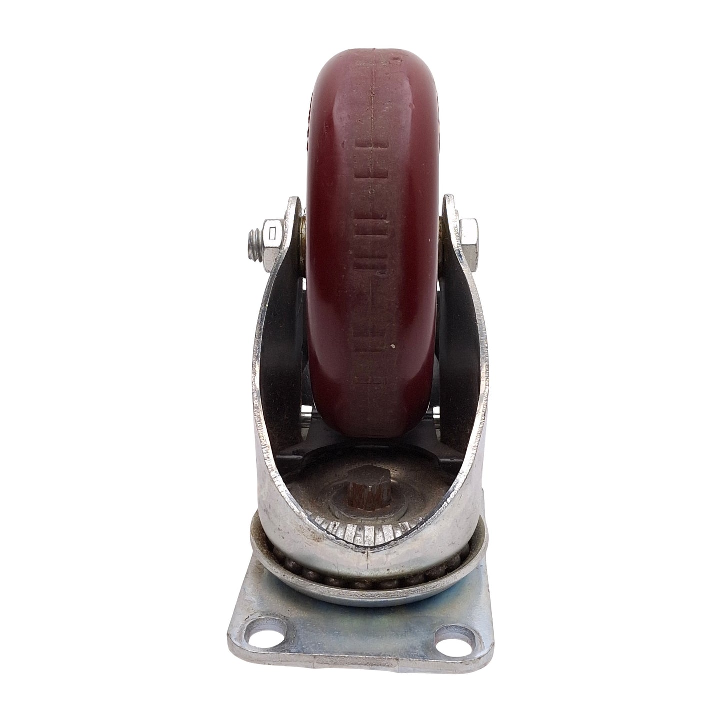 Used Lot of 2 Colson 2.04256.95 BRK5 Top Plate Swivel Caster, ø4in Wheel, 350lbs Load