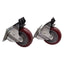 Used Lot of 2 Colson 2.04256.95 BRK5 Top Plate Swivel Caster, ø4in Wheel, 350lbs Load