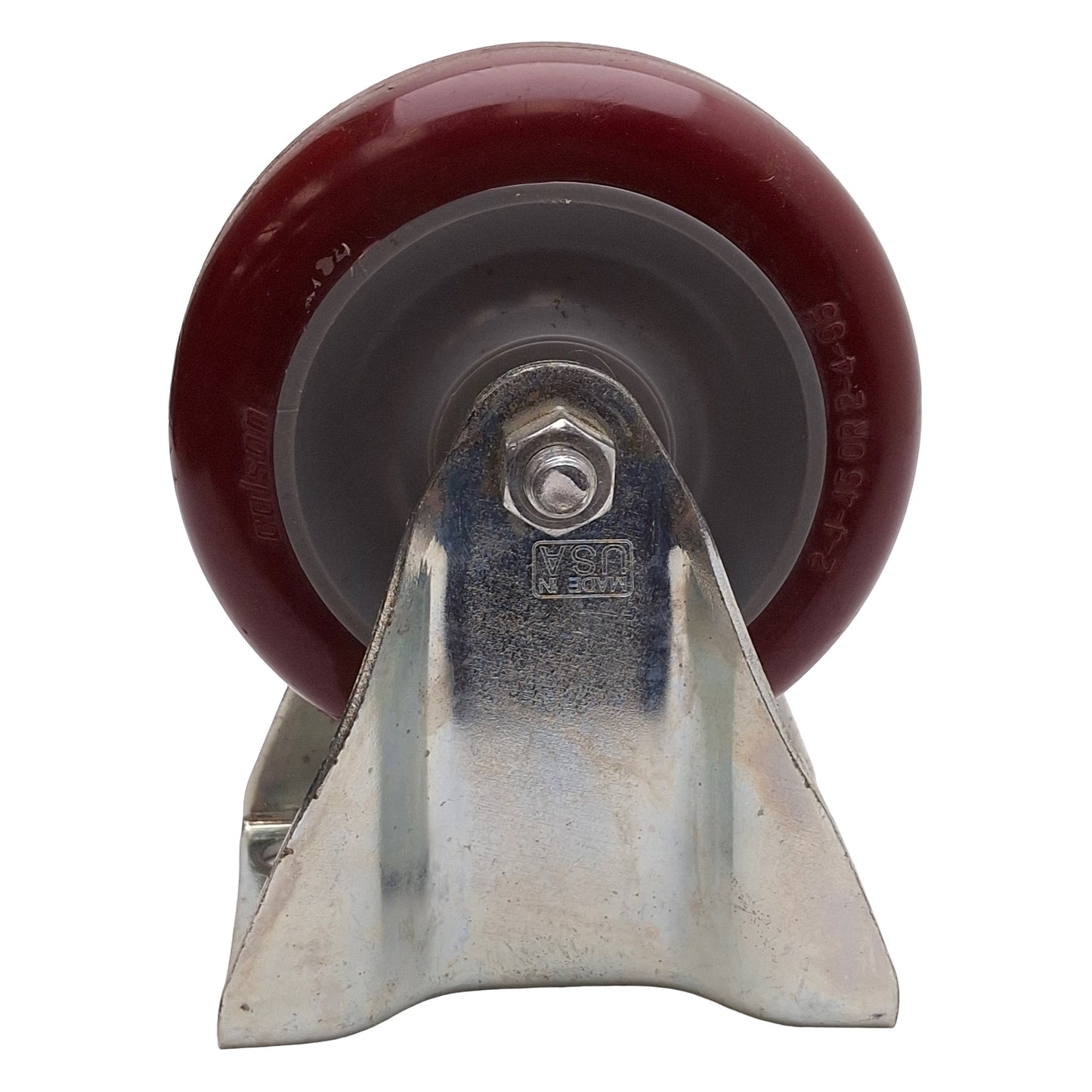 Used Lot of 2 Colson 2.04208.95 Top Plate Rigid Caster, ø4in Wheel, 350lbs Load