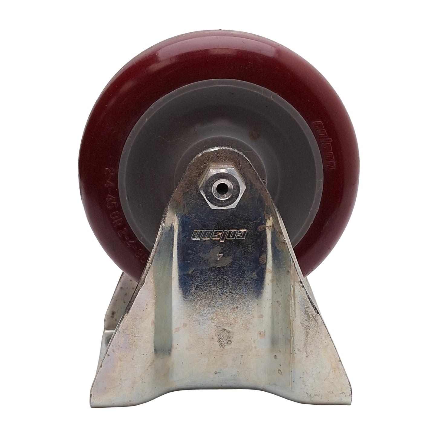 Used Lot of 2 Colson 2.04208.95 Top Plate Rigid Caster, ø4in Wheel, 350lbs Load