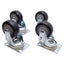New – Open box Lot of 4 Top Plate Swivel Caster ø3" Wheel, 4-1/4" Height, 3-3/4" x 2-5/8" Plate