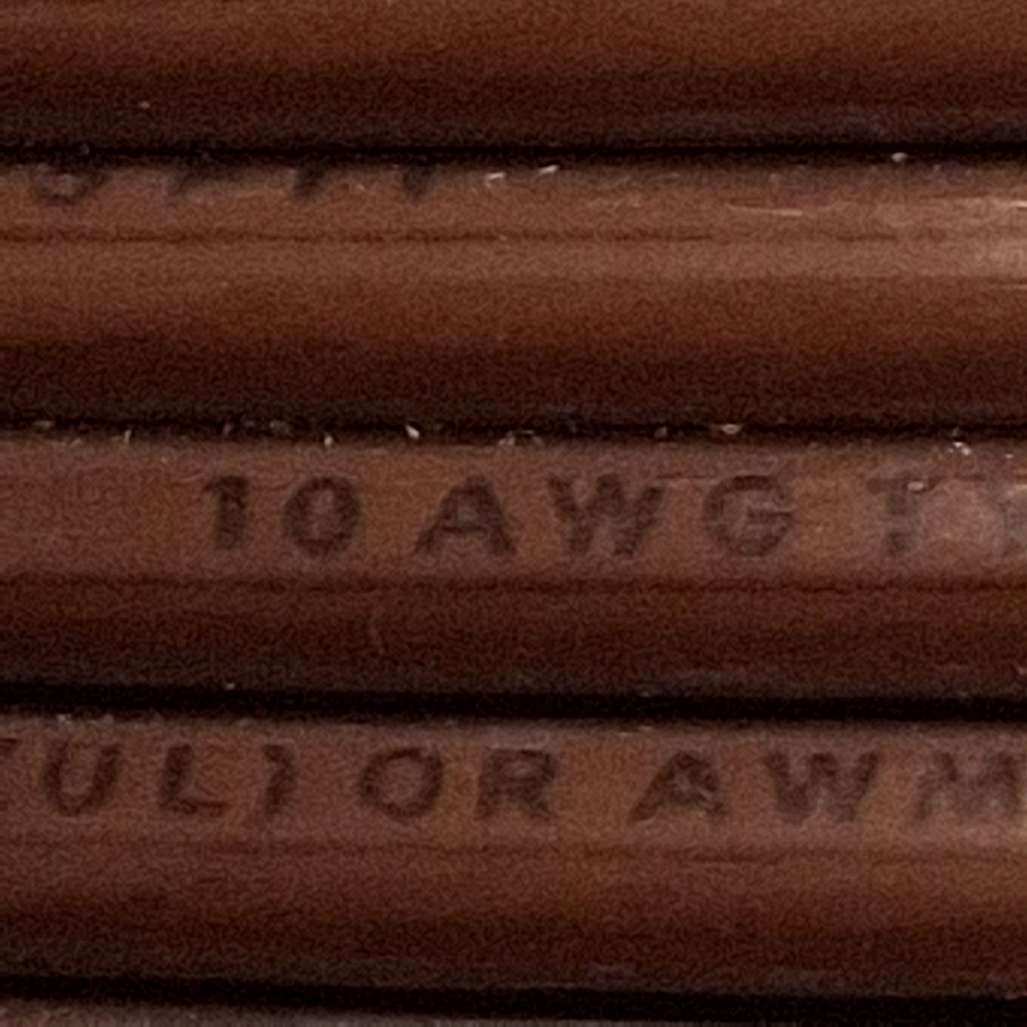 New – Open box Spool Of Brown Insulated Copper Hook-Up Wire, 10AWG, 19-Strand, 600V, 300ft