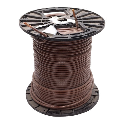 New – Open box Spool Of Brown Insulated Copper Hook-Up Wire, 10AWG, 19-Strand, 600V, 300ft