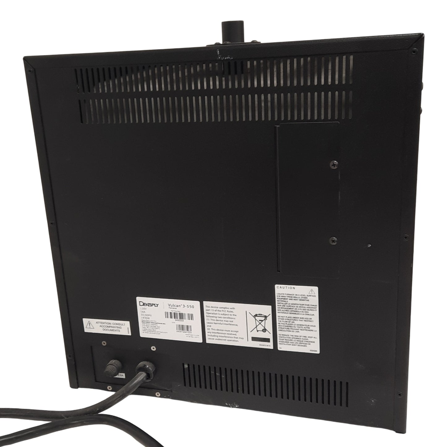 Used Dentsply Neytech 9493308 VULCAN 3-550 Burnout Furnace, 3-Stage, 550cu.in., 1300W