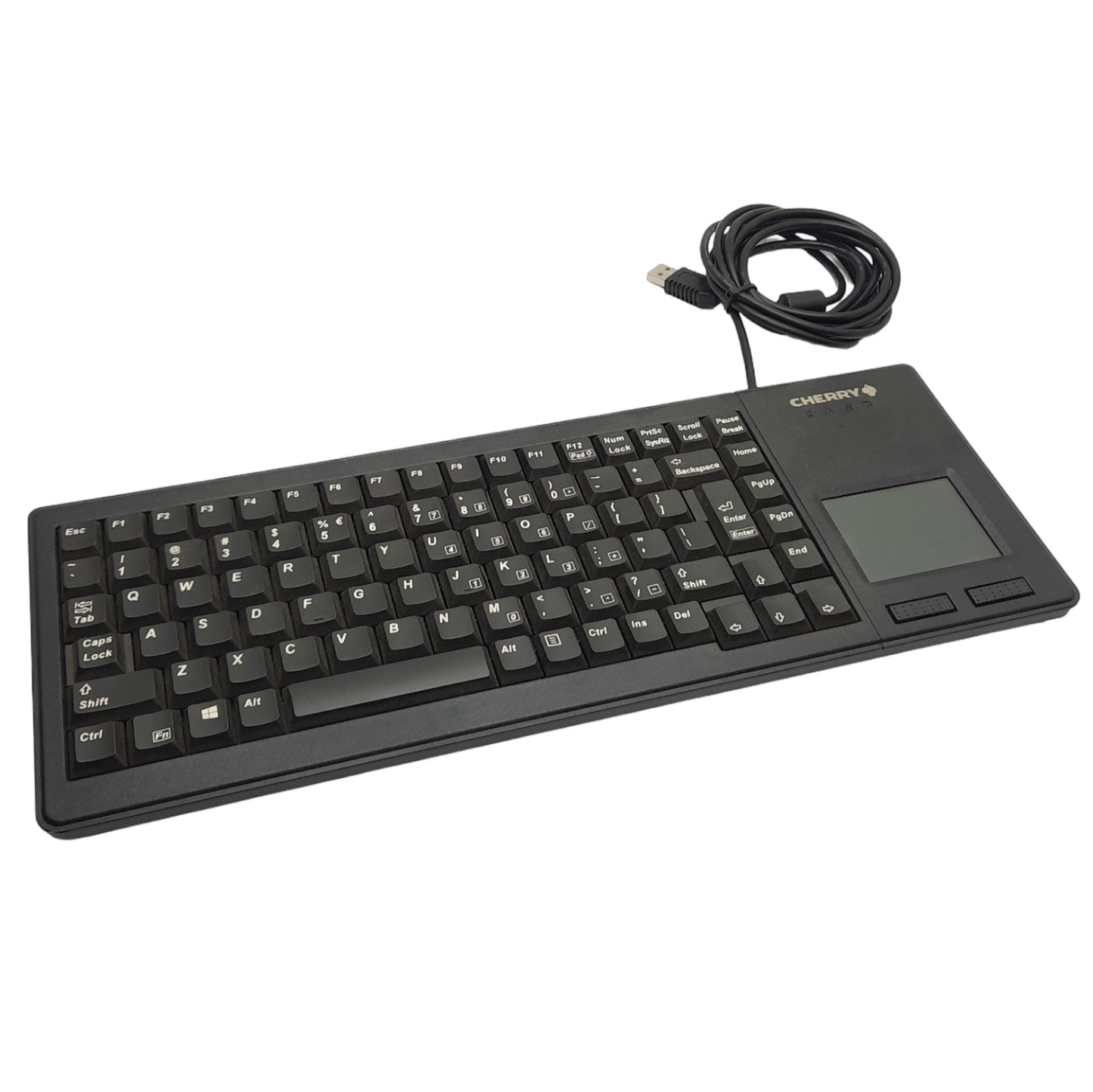 Used Cherry G84-5500LUMEU-2 XS Touchpad QWERTY Keyboard, Wired USB-B 2.5m Cable