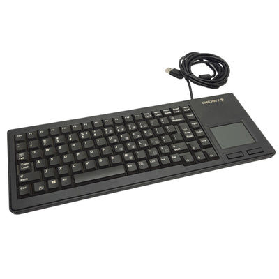 Used Cherry G84-5500LUMEU-2 XS Touchpad QWERTY Keyboard, Wired USB-B 2.5m Cable