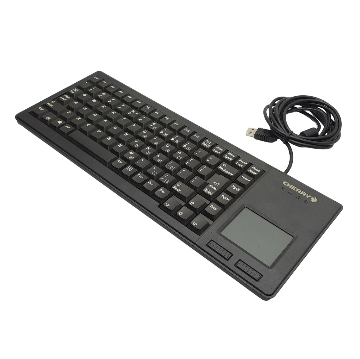 Used Cherry G84-5500LUMEU-2 XS Touchpad QWERTY Keyboard, Wired USB-B 2.5m Cable