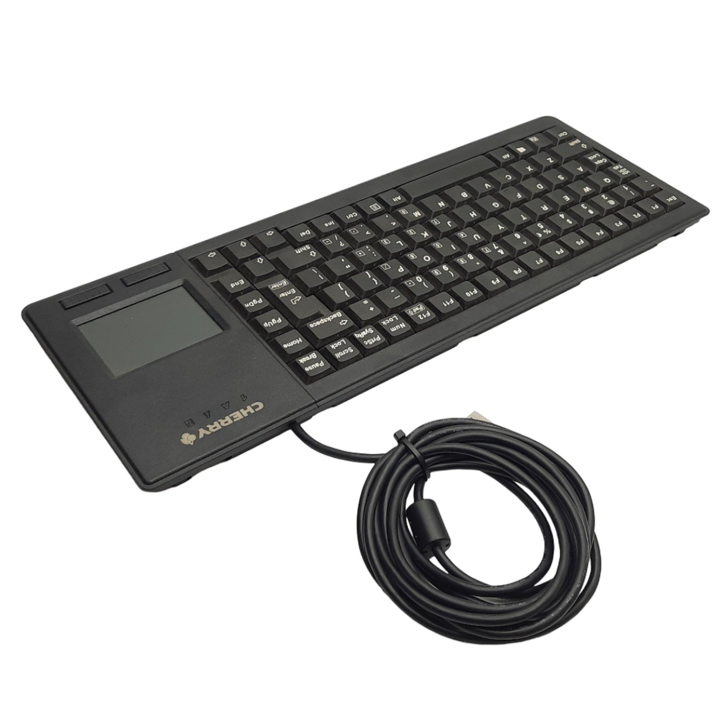 Used Cherry G84-5500LUMEU-2 XS Touchpad QWERTY Keyboard, Wired USB-B 2.5m Cable
