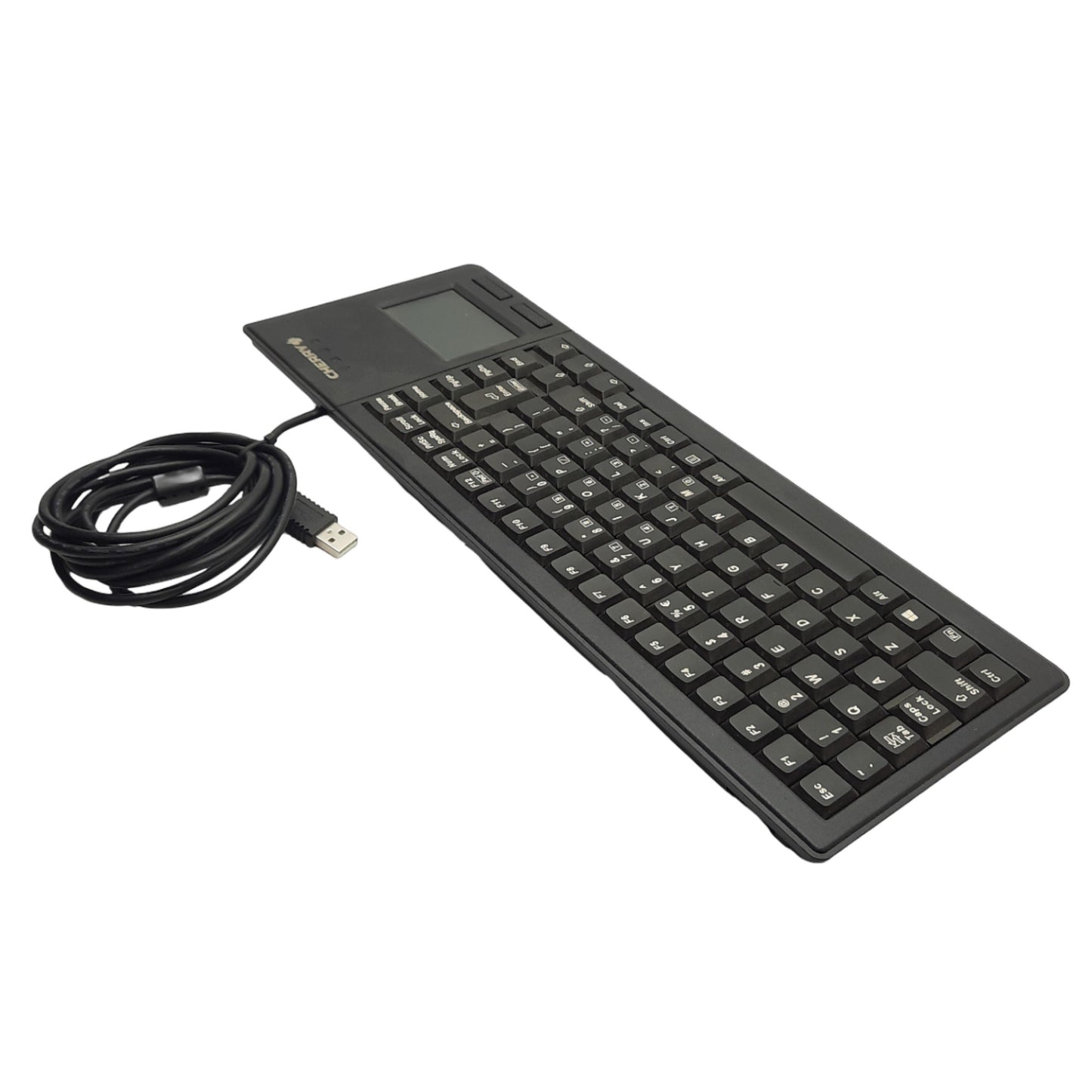 Used Cherry G84-5500LUMEU-2 XS Touchpad QWERTY Keyboard, Wired USB-B 2.5m Cable