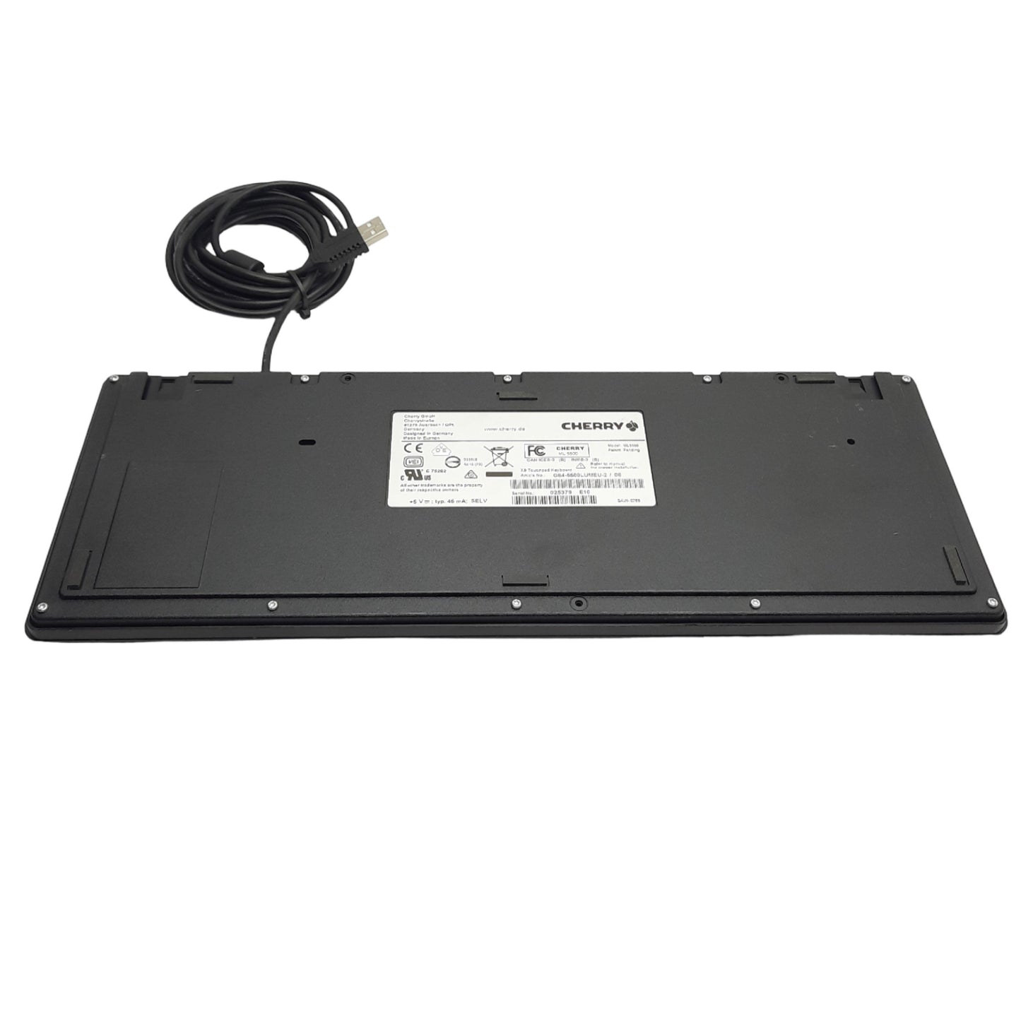 Used Cherry G84-5500LUMEU-2 XS Touchpad QWERTY Keyboard, Wired USB-B 2.5m Cable