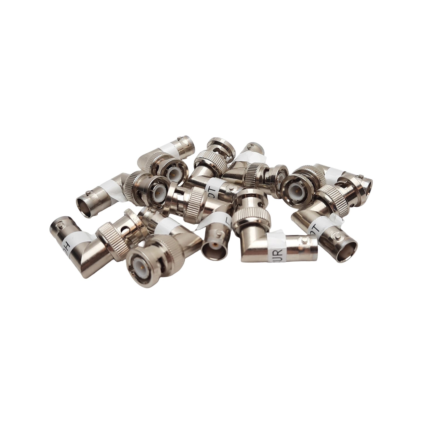 Used Lot of 10 Pomona 3534 Elbow BNC Adapter Male to Female, 50 Ohms, Bayonet Lock