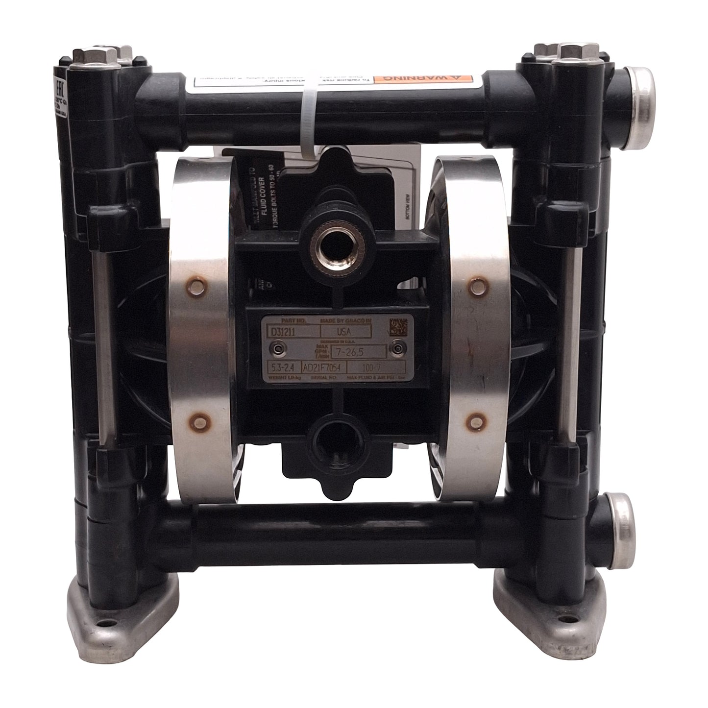 Used Graco D31211 Husky 307 Air Operated Diaphragm Pump, 7GPM, 100PSI, 3/8in NPT