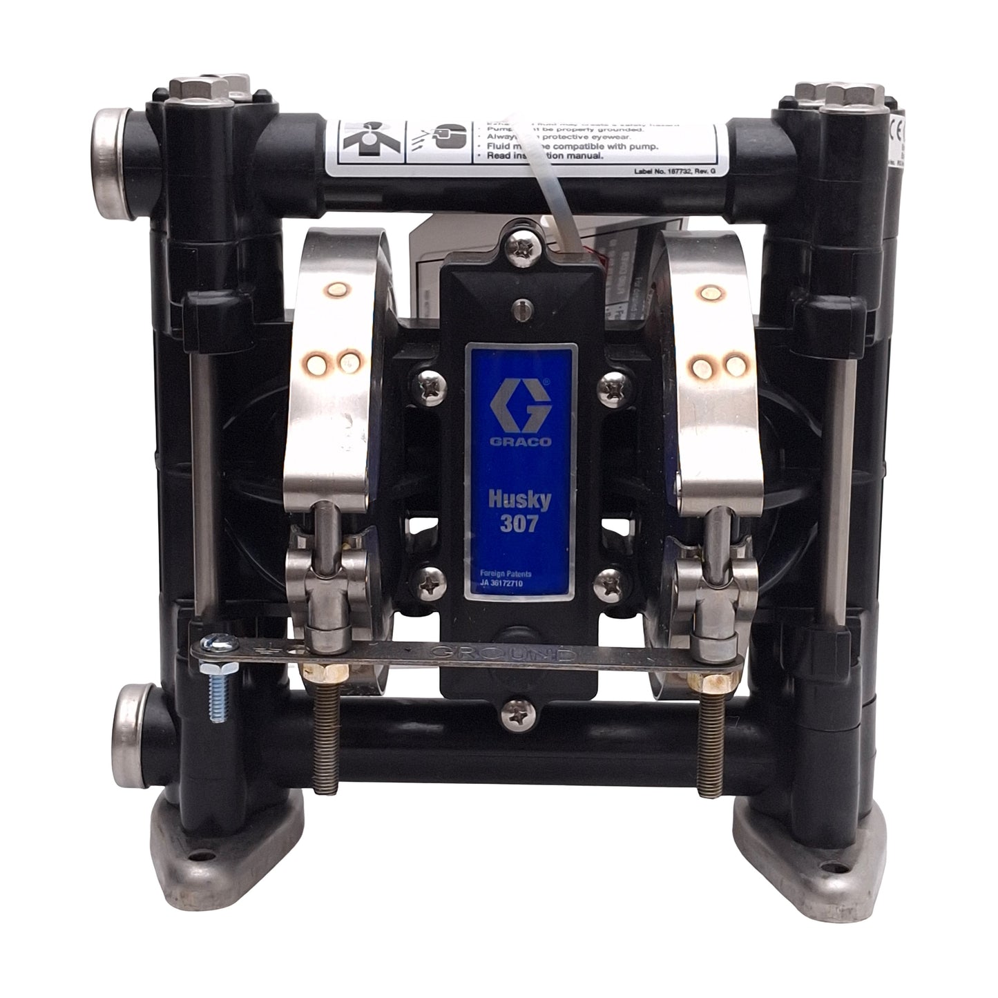 Used Graco D31211 Husky 307 Air Operated Diaphragm Pump, 7GPM, 100PSI, 3/8in NPT