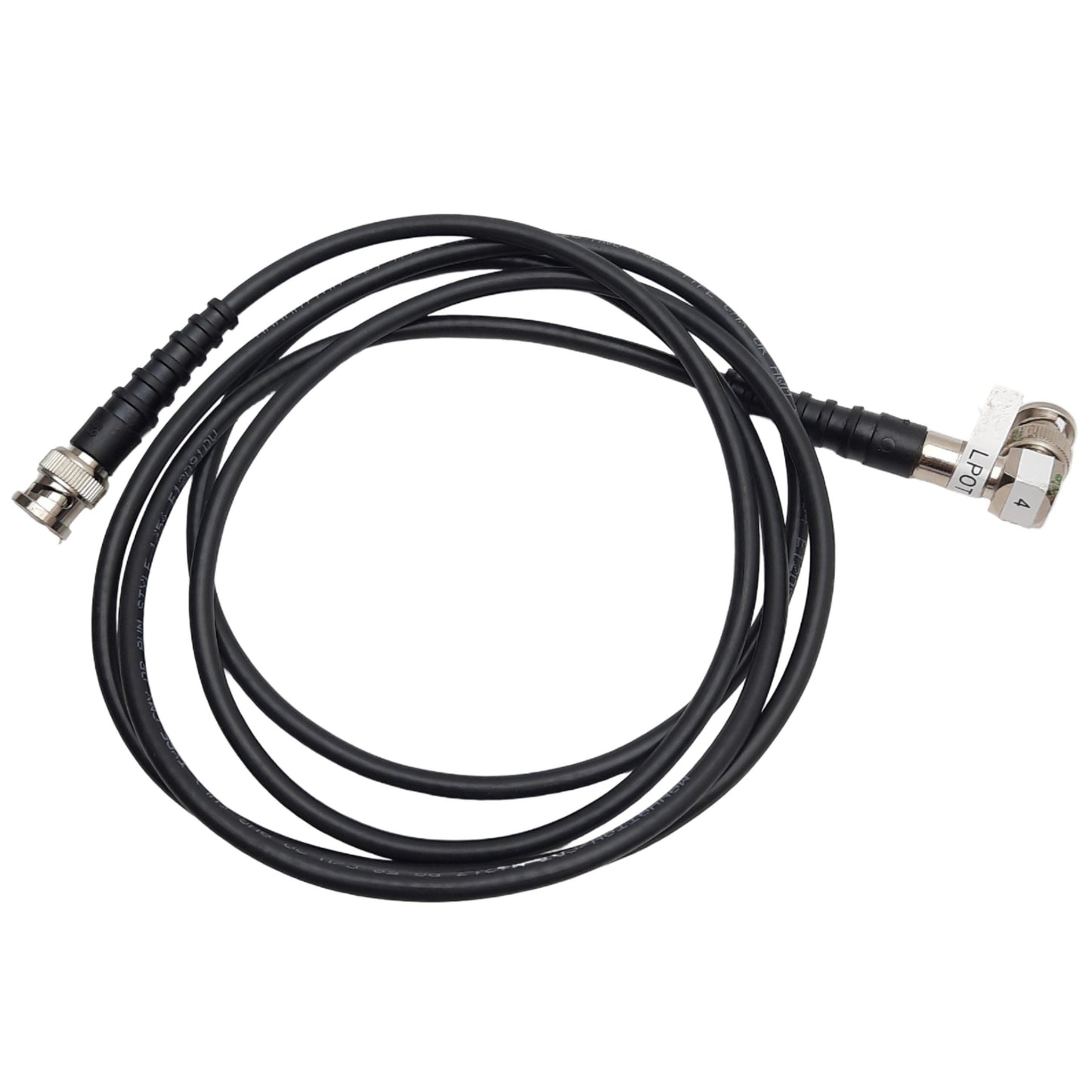 Used Lot of 3 Male BNC to Right Angle Male BNC Cable 6ft Length, Bayonet Lock