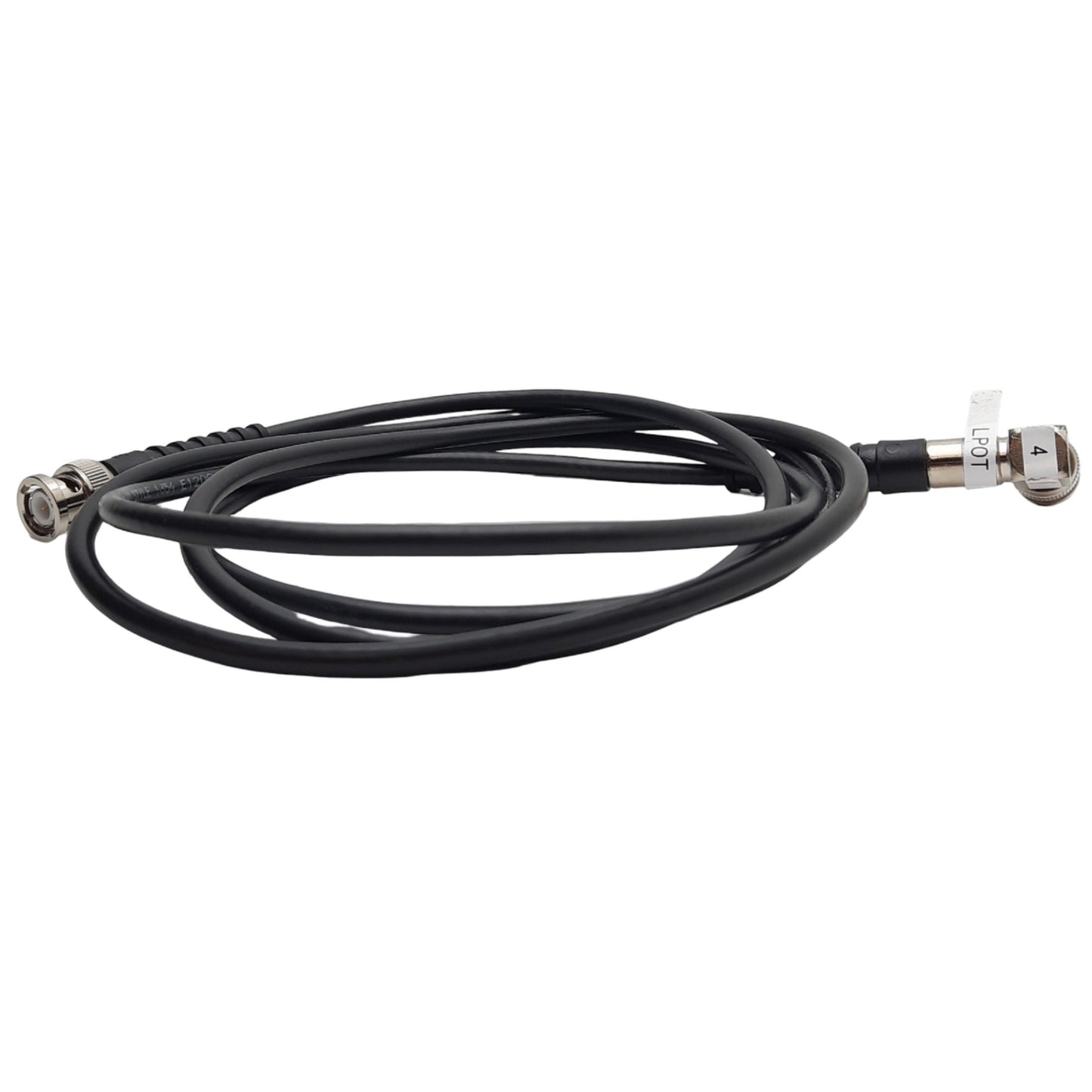 Used Lot of 3 Male BNC to Right Angle Male BNC Cable 6ft Length, Bayonet Lock