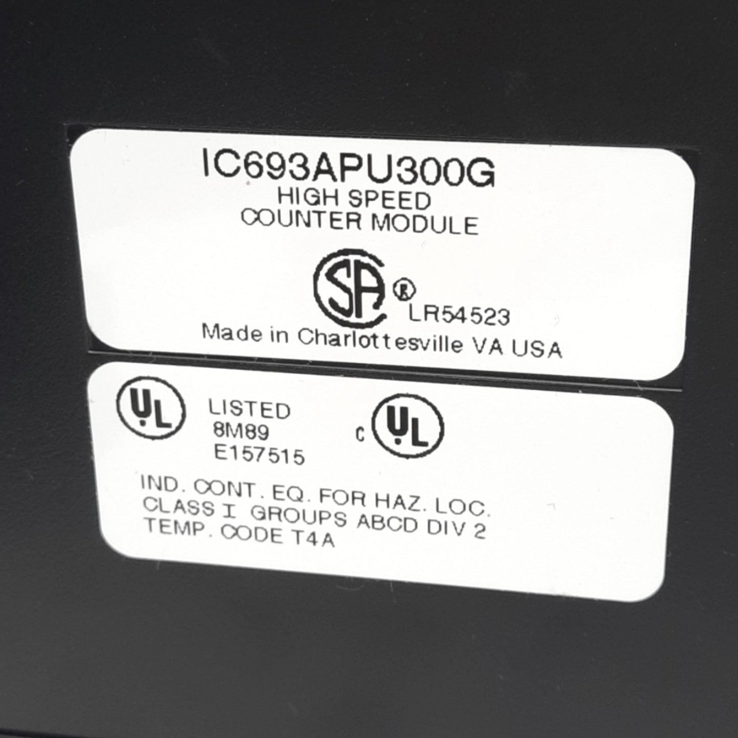 Used GE Fanuc IC693APU300G High Speed Counter Module for 90-30 PLC, 5/12/24VDC, 0.5A