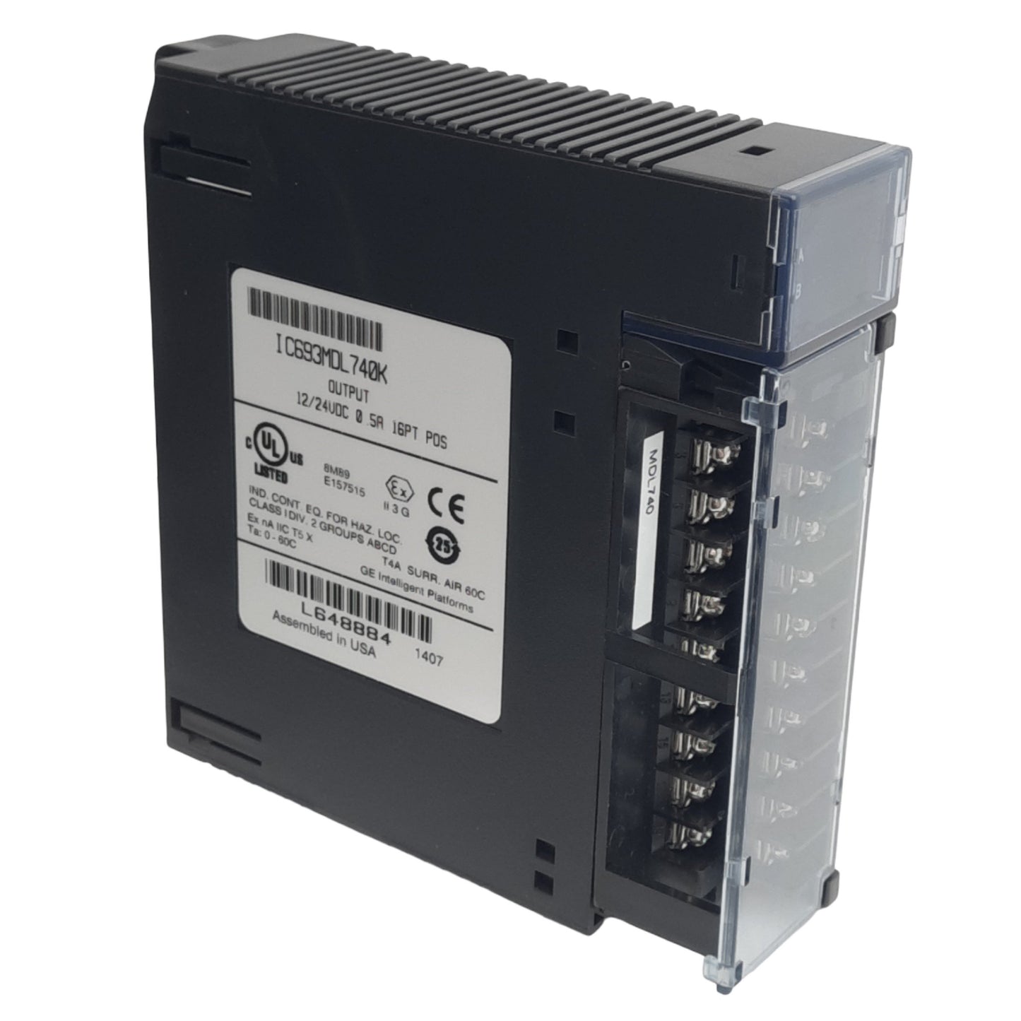 Used GE Fanuc IC693MDL740K PLC Output Module for 90-30 PLC, 12/24VDC, 0.5A, 16-Point