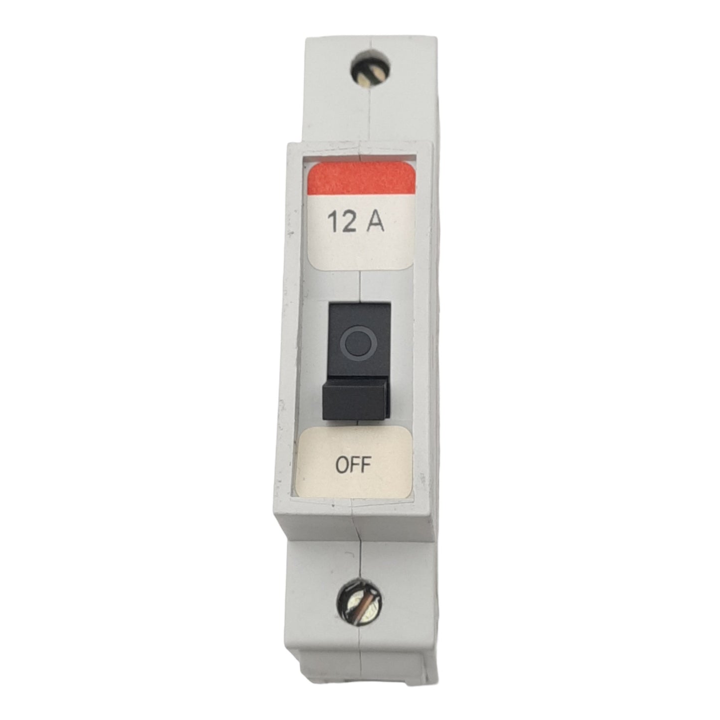 Used Entrelec GMU 12U Circuit Breaker, 1-Pole, 12A, 240VAC Max, DIN Rail Mount