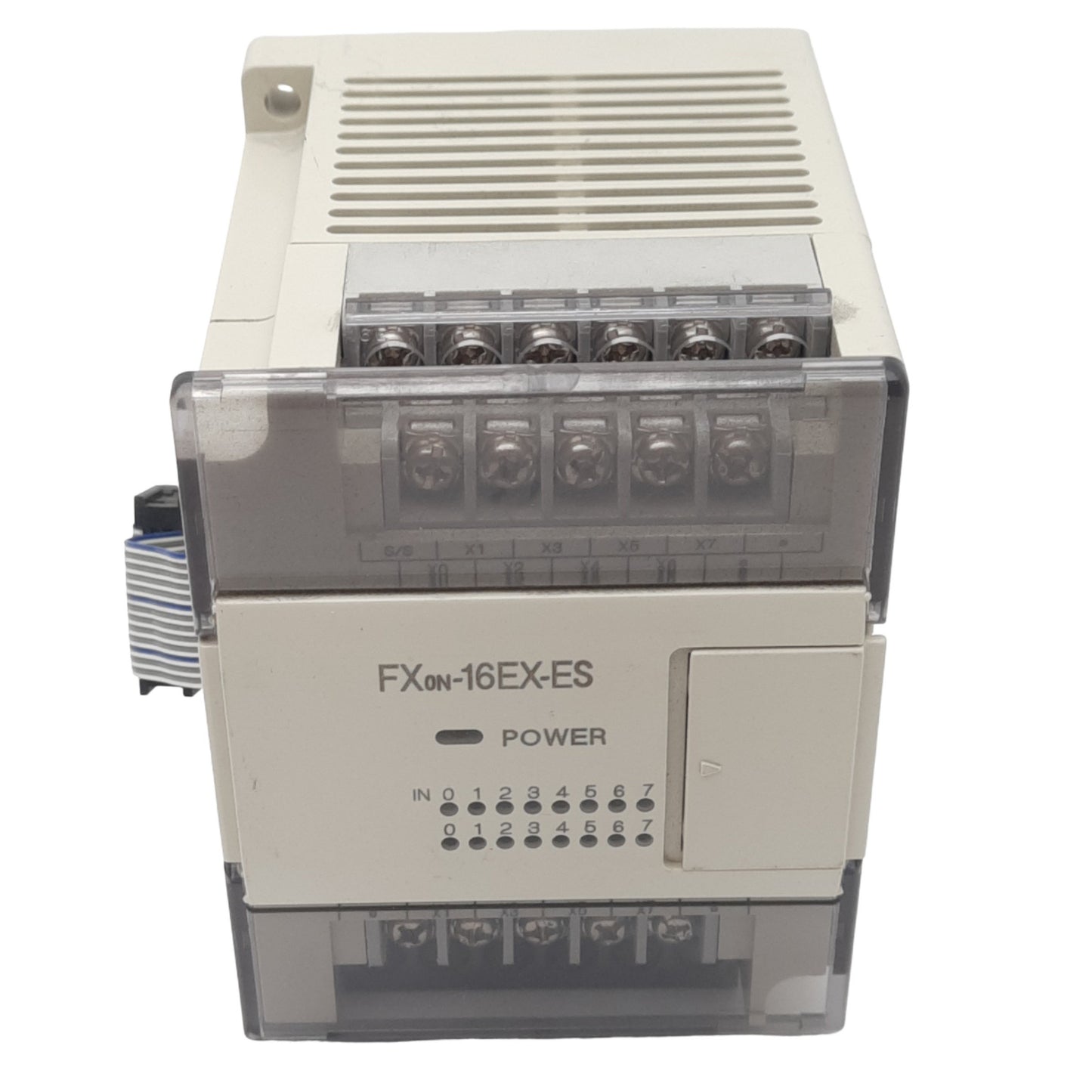 Used Mitsubishi FXON-16EX-ES/UL PLC Input Extension Block Module, 16DI, 24VDC