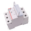 Used Legrand 05838 Fuse Holder, 10x38 3-Pole, 500VAC 10A Max, DIN Rail Mount