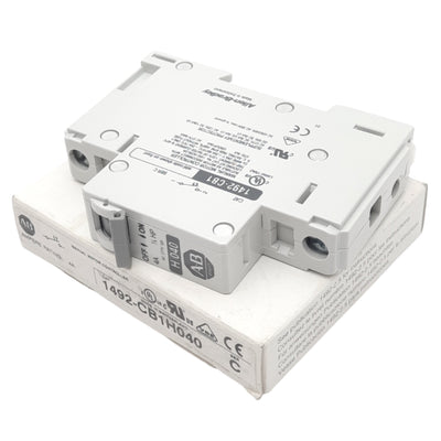 New Allen Bradley 1492-CB1H040 Circuit Breaker, 1-Pole, 4A, 277VAC Max, DIN Rail