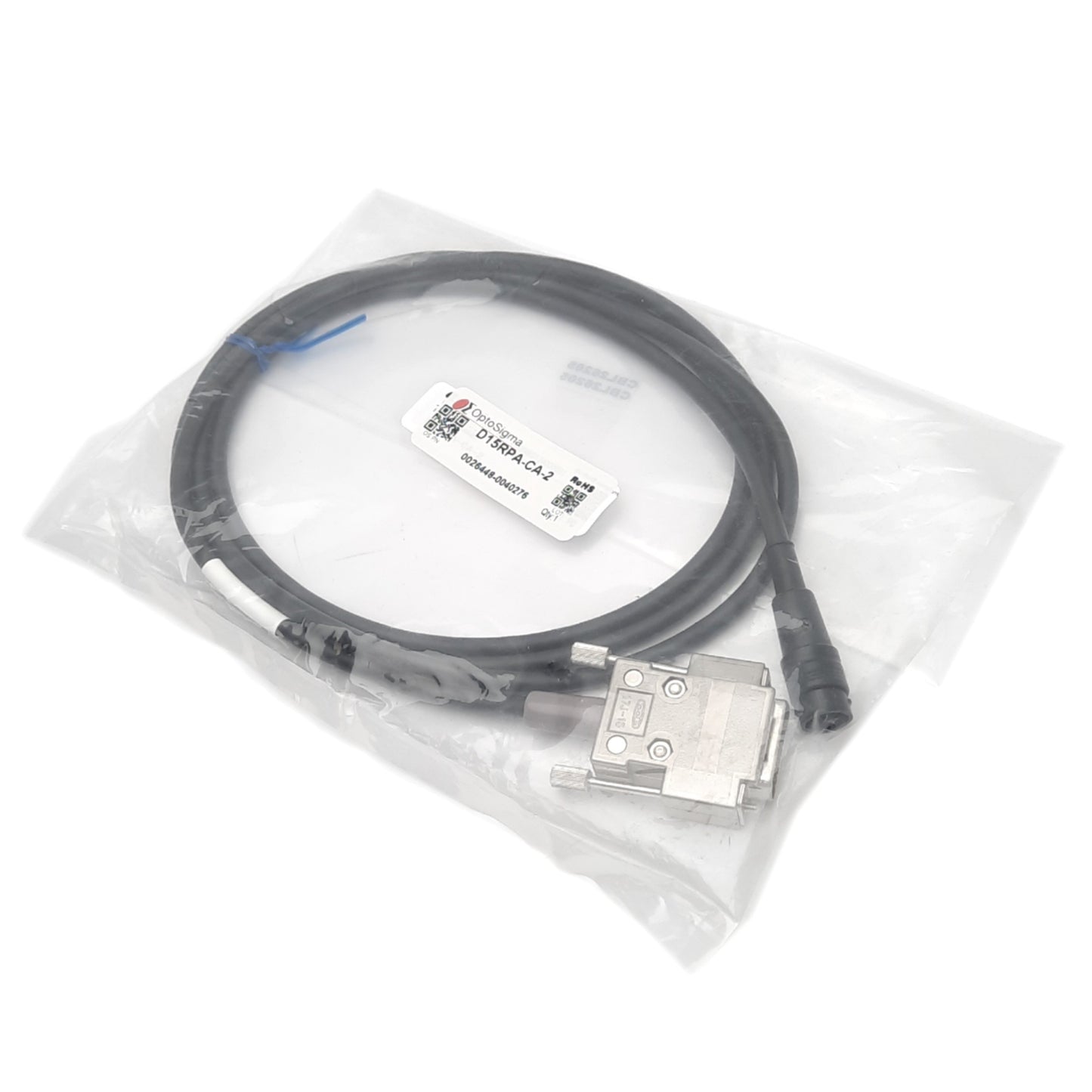 New OptoSigma D15RPA-CA-2 Motor Cable, 15-Pin D-Sub to 12-Pin Male, 2m Length