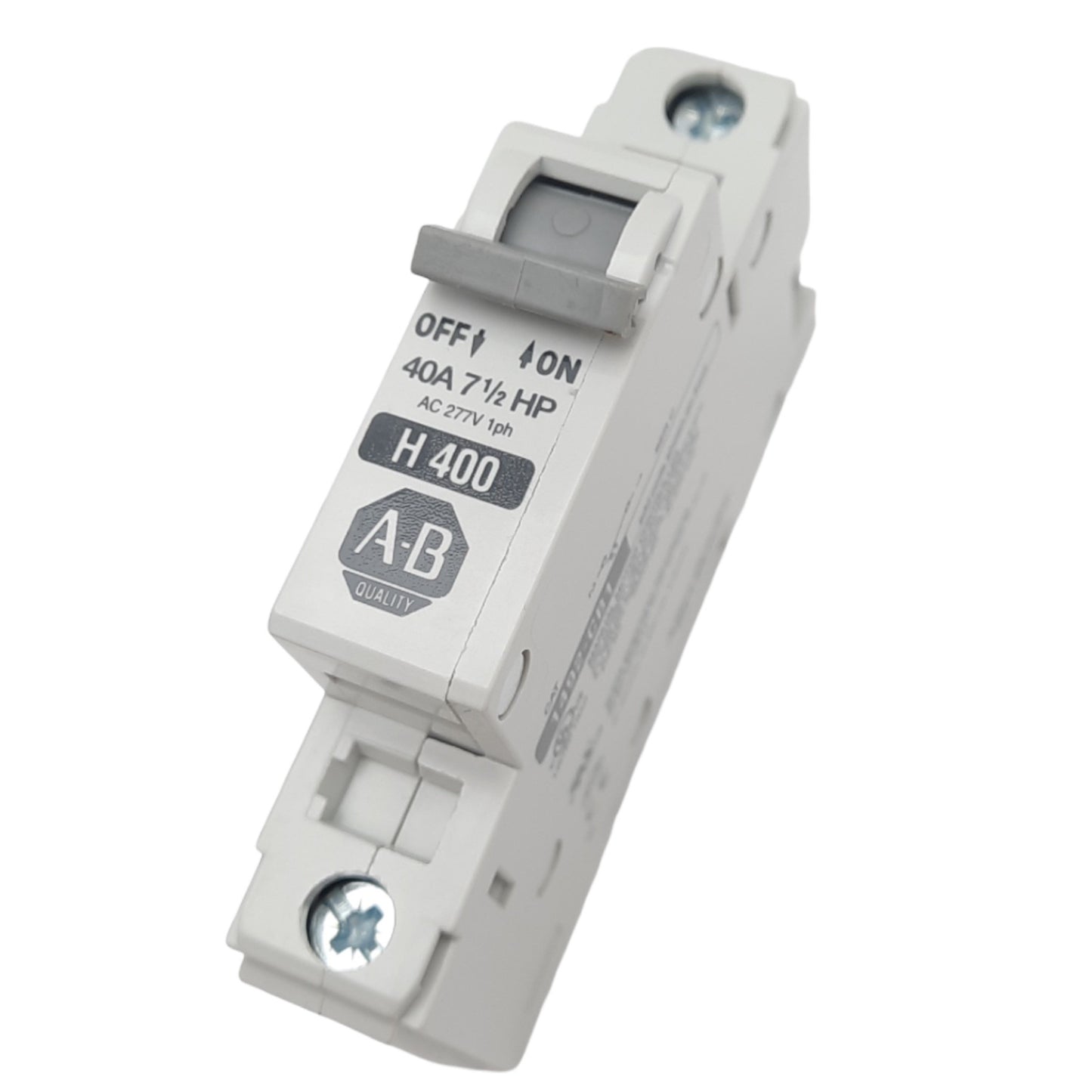 New Allen Bradley 1492-CB1H400 Circuit Breaker, 1-Pole, 40A, 277VAC Max, DIN Rail