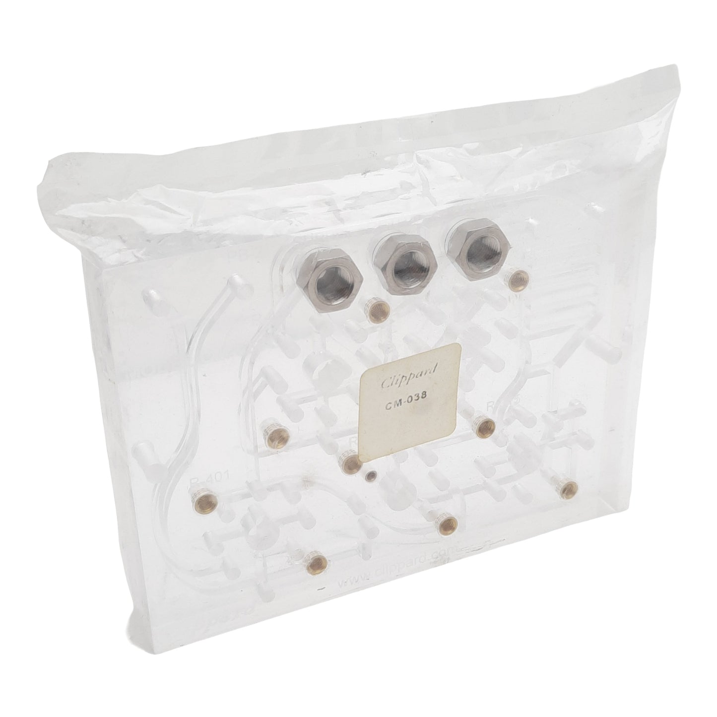 New Clippard CM-038 Adapter Subplate, 5-Module, 1/8in NPT #10-32 Ports, 120psig