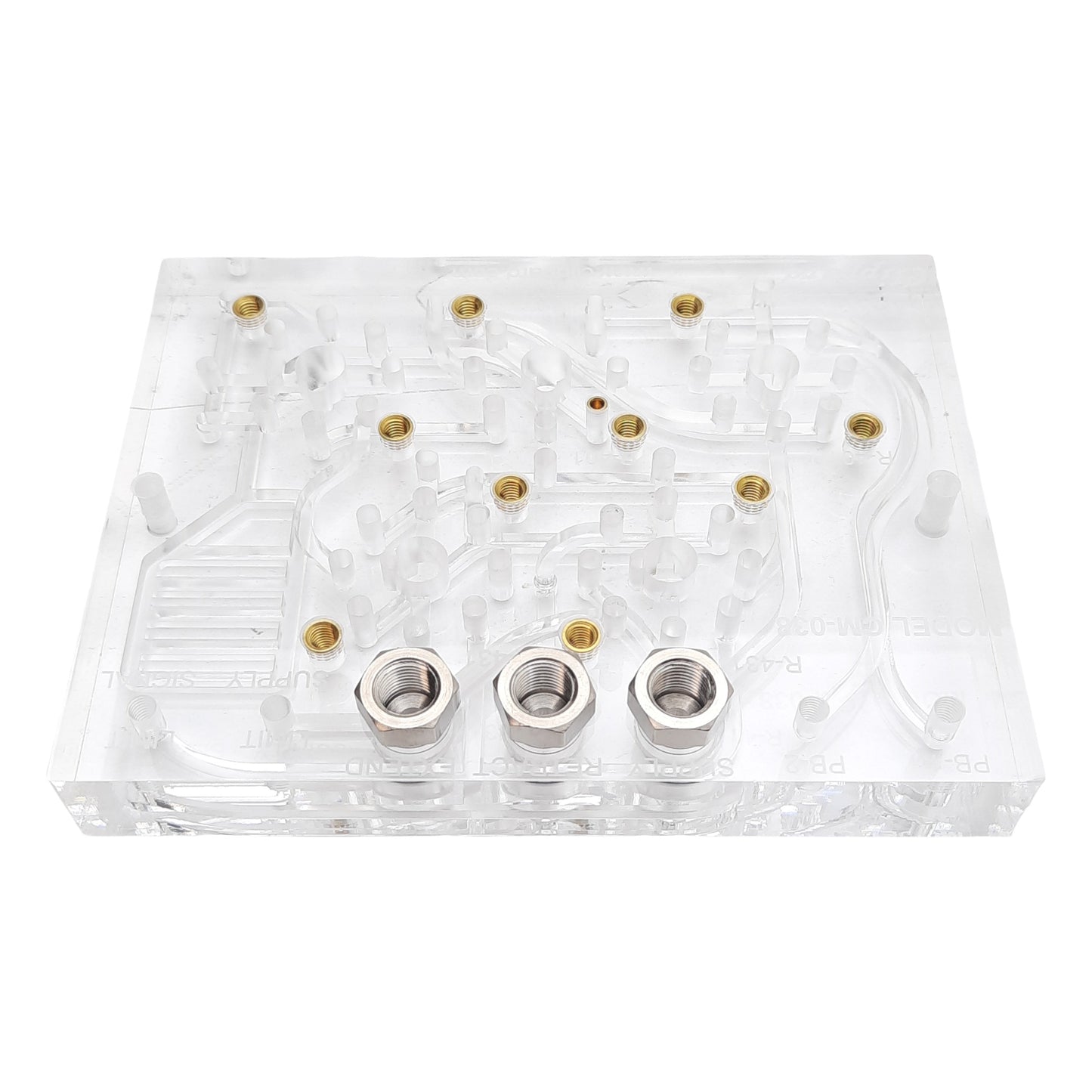 New Clippard CM-038 Adapter Subplate, 5-Module, 1/8in NPT #10-32 Ports, 120psig