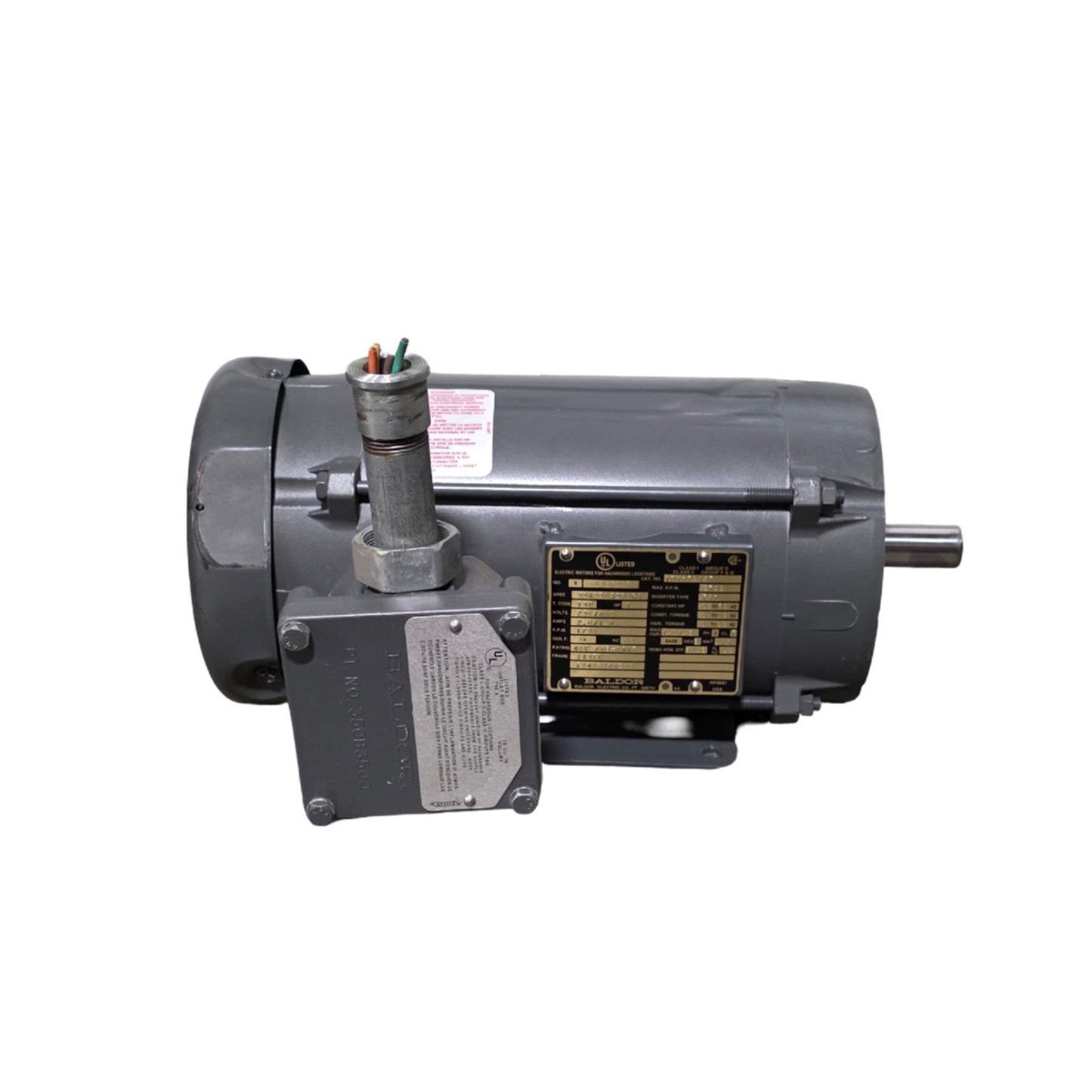 Used Baldor IDXM7014T Explosion Proof Motor 1HP, 143TC, 1765RPM, 230/460VAC 3-Ph