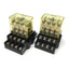 Used Lot of 2 Idec RH4B-UD Ice Cube Control Relays 4PDT, 24VDC Coil, 240VAC 10A