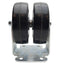 Used Payson Double Wheel Caster ø4in Wheel, 1-1/4in Width, 3-3/4 x 2-3/4in Plate