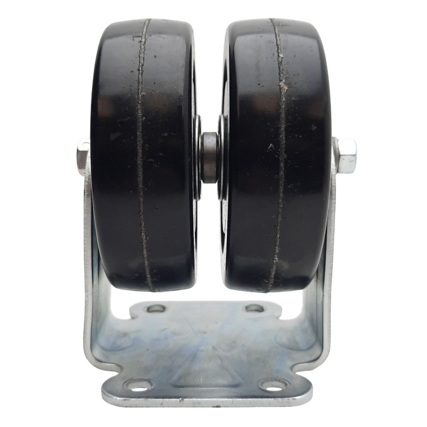 Used Payson Double Wheel Caster ø4in Wheel, 1-1/4in Width, 3-3/4 x 2-3/4in Plate