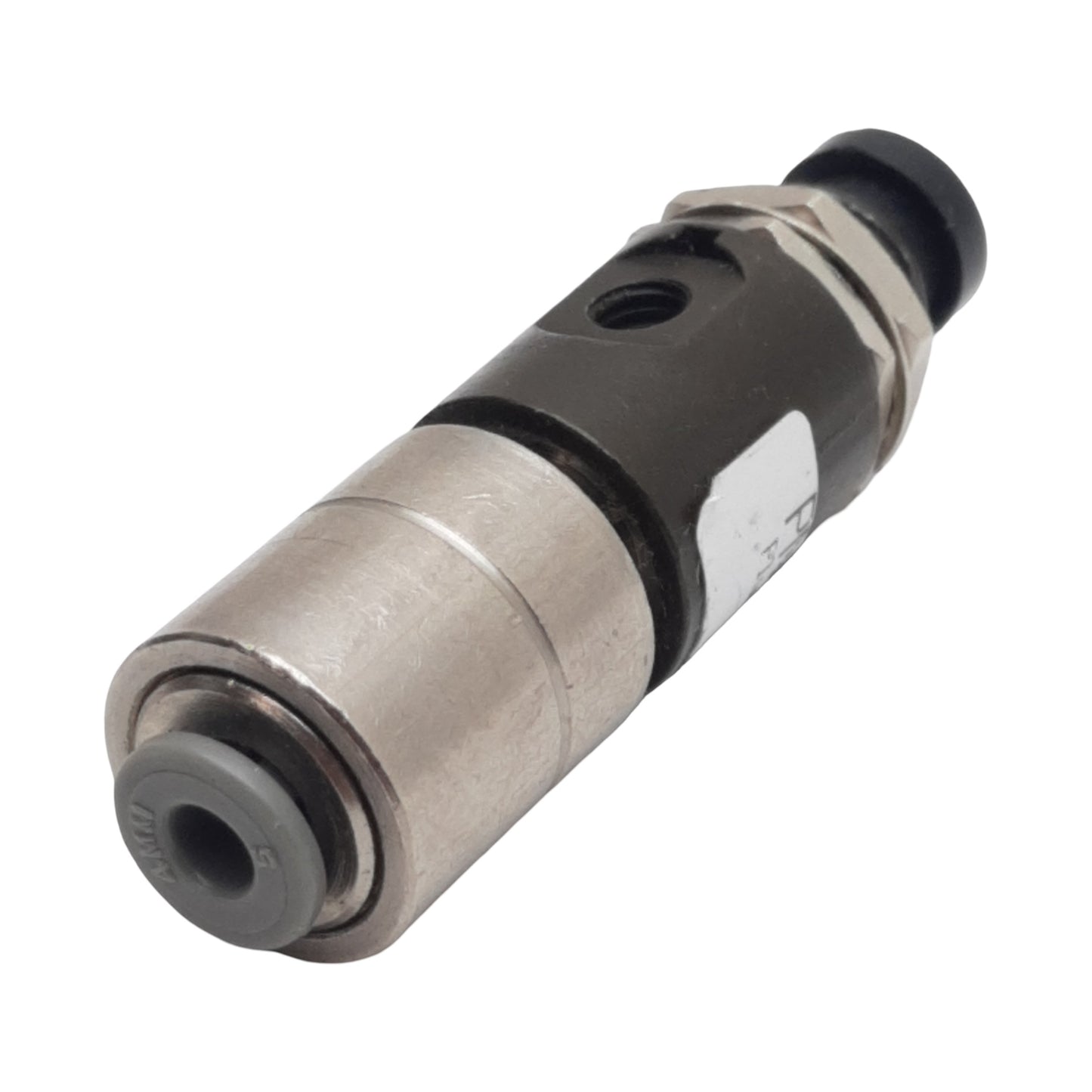Used Pneumadyne A0-30-7 Pushbutton Control Valve 3-Way NC ø5/16in Tube, #10-32 125psi