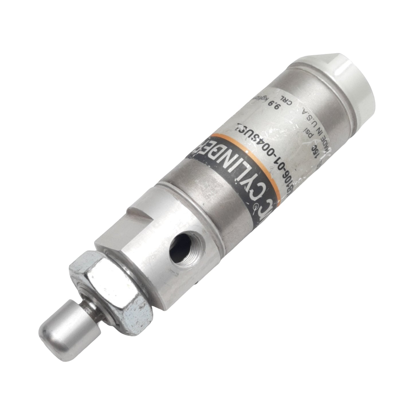 Used SMC NCMB106-01-0046USL Pneumatic Cylinder, ø1-1/16in Bore, 1in Stroke, 1/8in NPT
