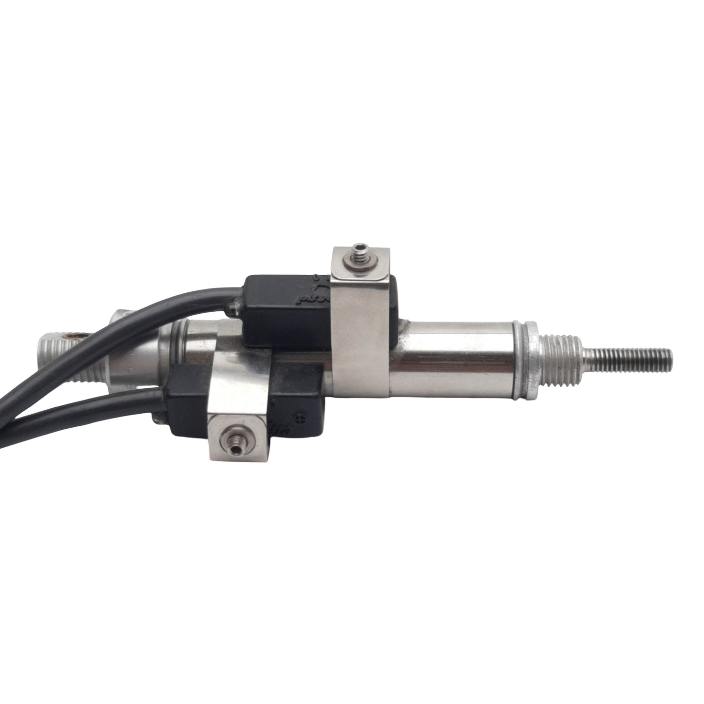 Used Clippard USR-08-1/2-MB Pneumatic Cylinder w/ Switches, ø1/2in Bore, 1/2in Stroke