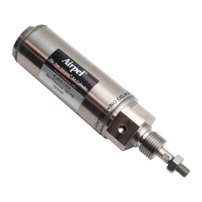 Used Airpel E24D1.5N Pneumatic Cylinder, ø0.945in Bore, 1.5in Stroke, M5, 0.2-100psi