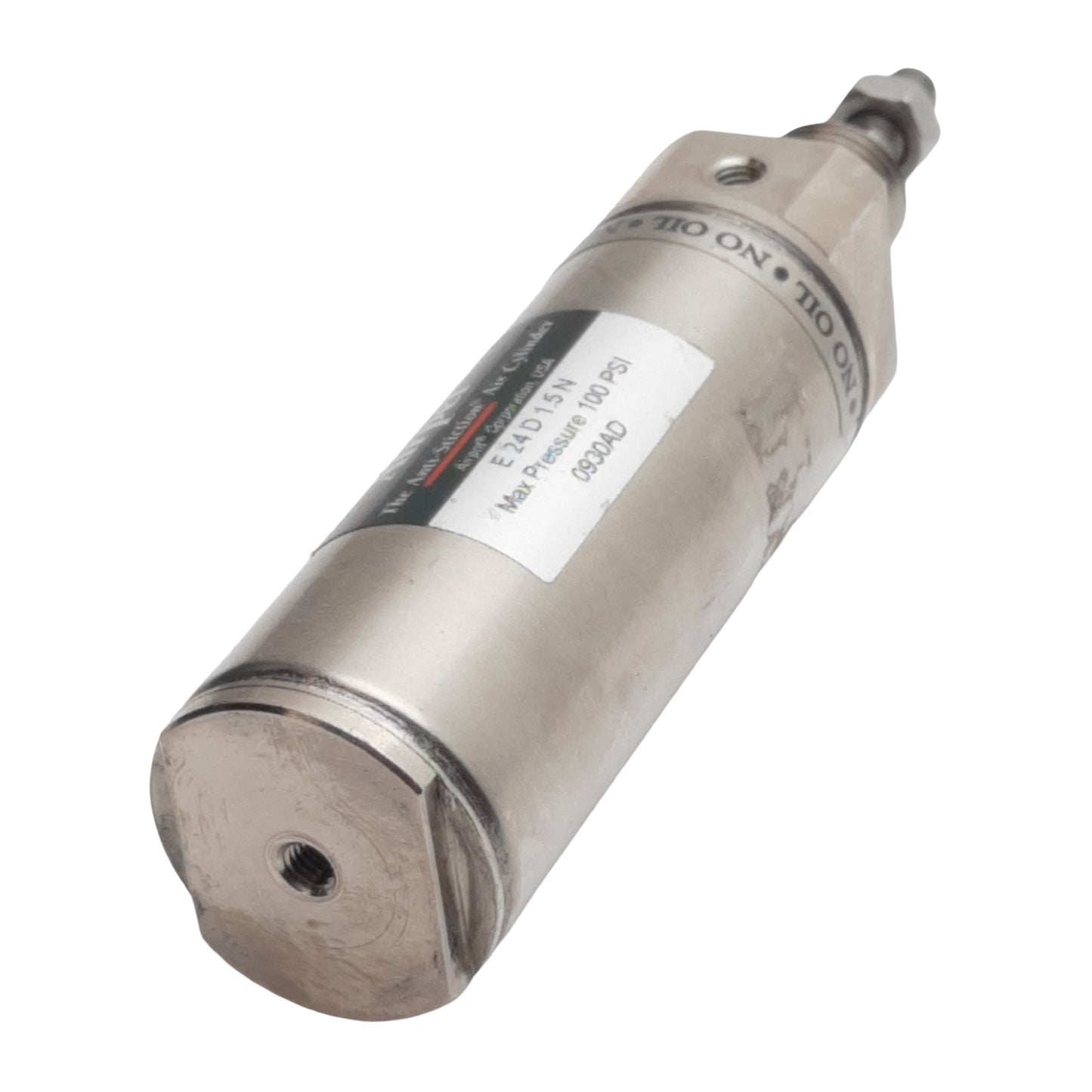 Used Airpel E24D1.5N Pneumatic Cylinder, ø0.945in Bore, 1.5in Stroke, M5, 0.2-100psi