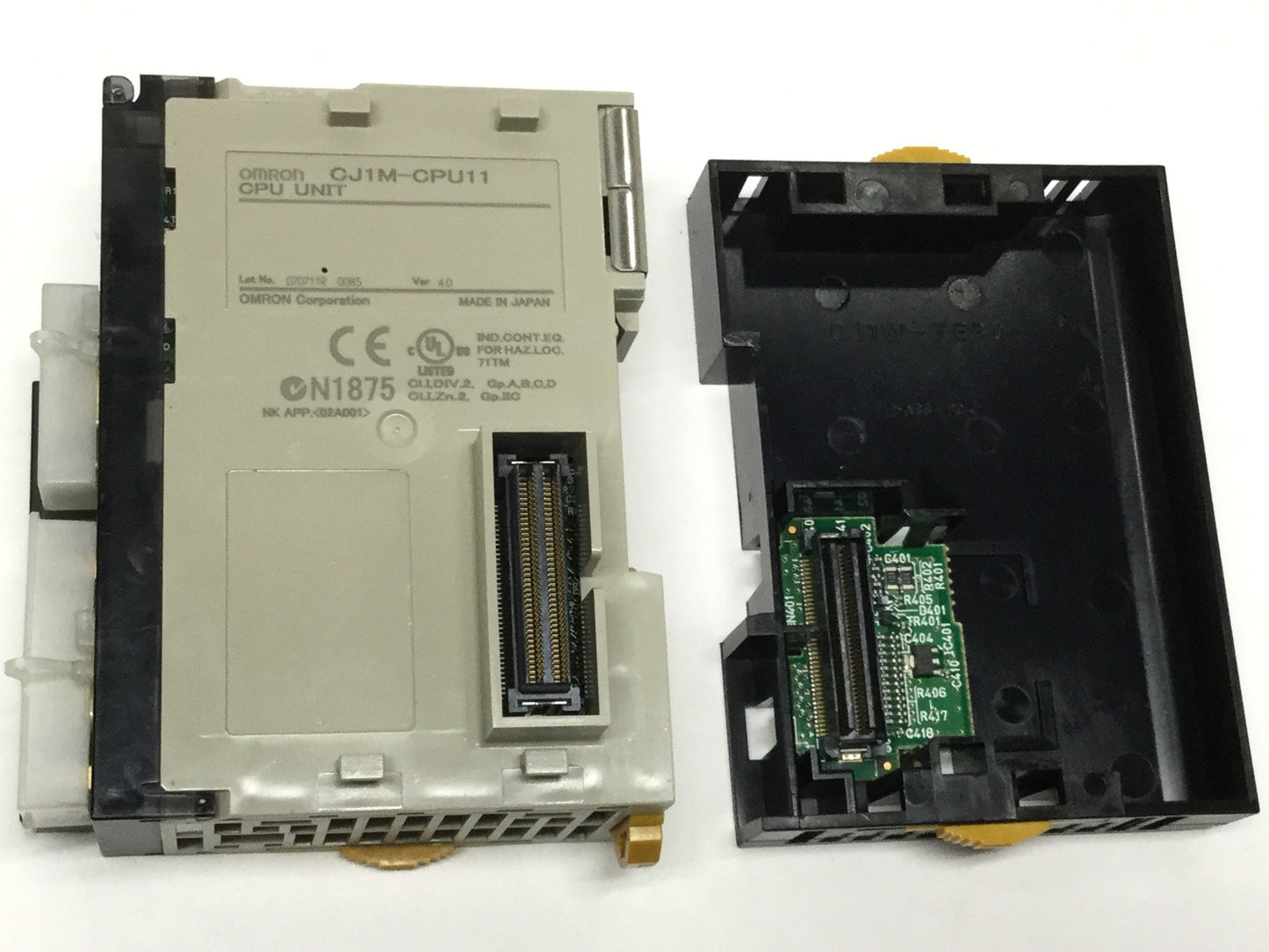 Used Omron CJ1M-CPU11 SYSMAC CJ CPU Unit, 24VDC, 5K Steps, 32K Words, DIN Rail Mount