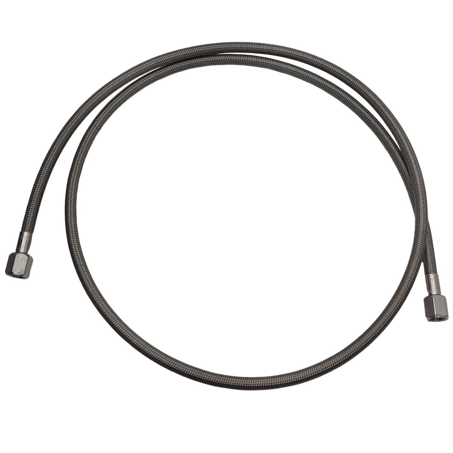 Used Stainless Steel Braided Hose 5ft Length, ø3/8in OD, 1/2"-20 UNF Female