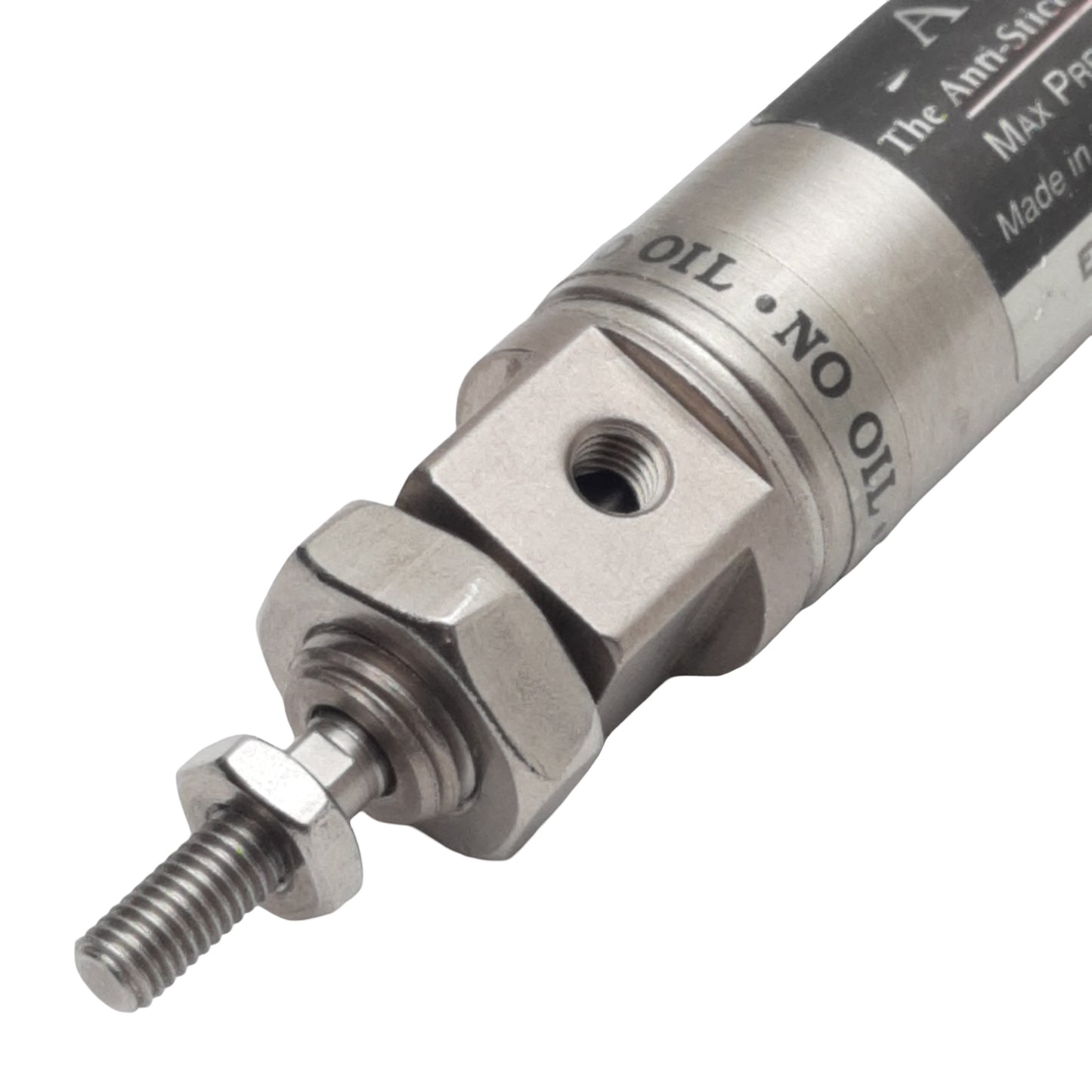 Used Airpel E16D1.5N Pneumatic Cylinder, ø0.627in Bore, 1.5in Stroke, #10-32, 100psi