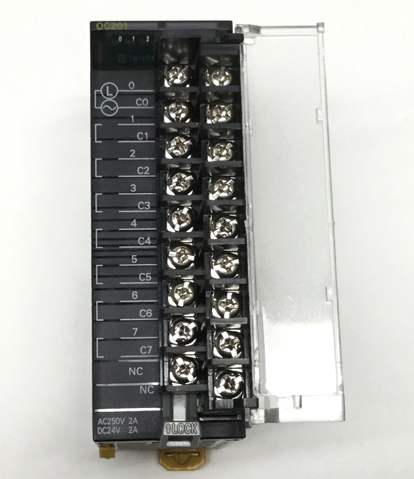 Used Omron CJ1W-OC201 SYSMAC CJ Relay Output Module, 8-Point, 24VDC / 250VAC 2A