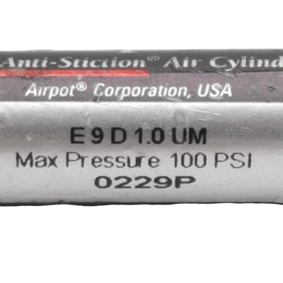 Used Airpel E9D1.0UM Pneumatic Cylinder, ø0.366in Bore, 1in Stroke, M5, 100psi Max