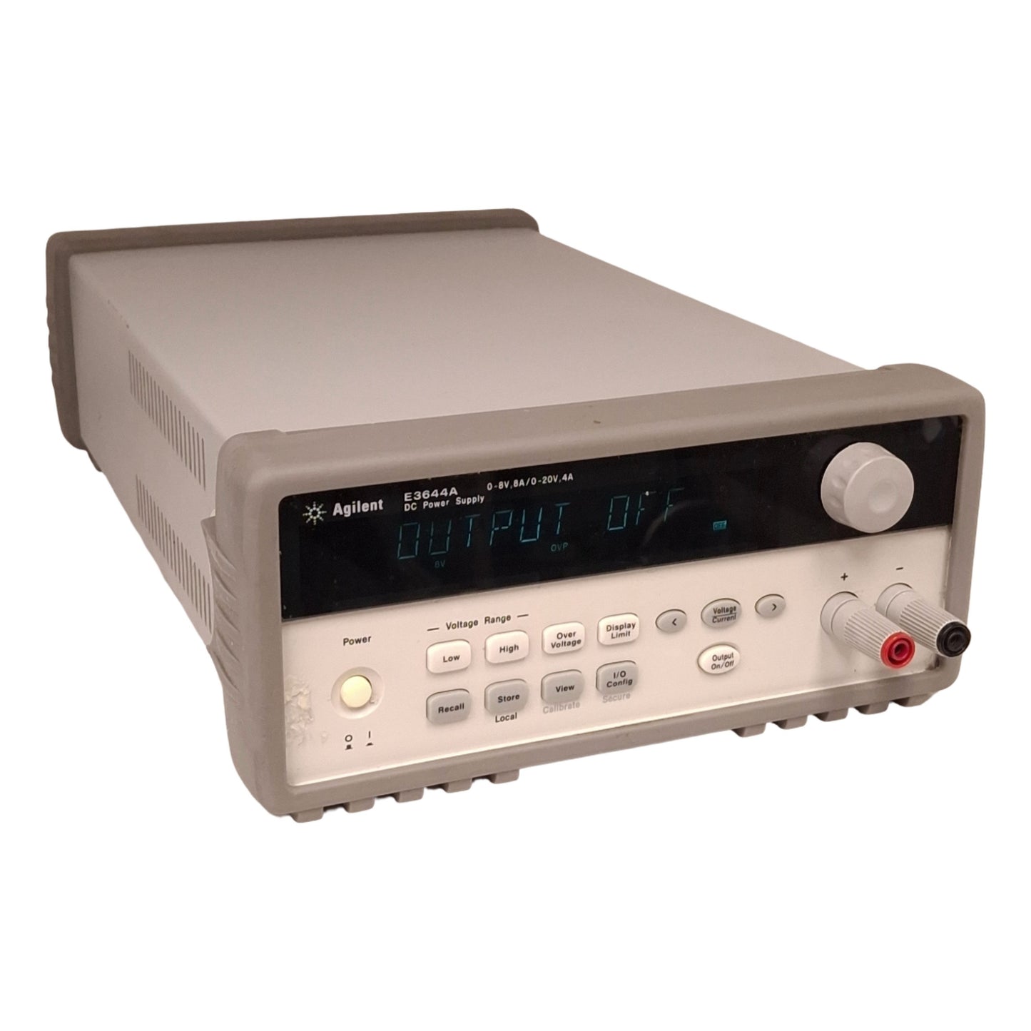 Used Agilent E3644A DC Power Supply, 80W, 0-8VDC 8A or 0-20VDC 4A OUT, 115VAC IN